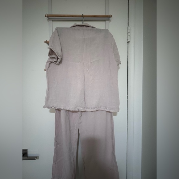 DanSkin nude Light Pink Button-Up Pajama Set - Picture 5 of 15